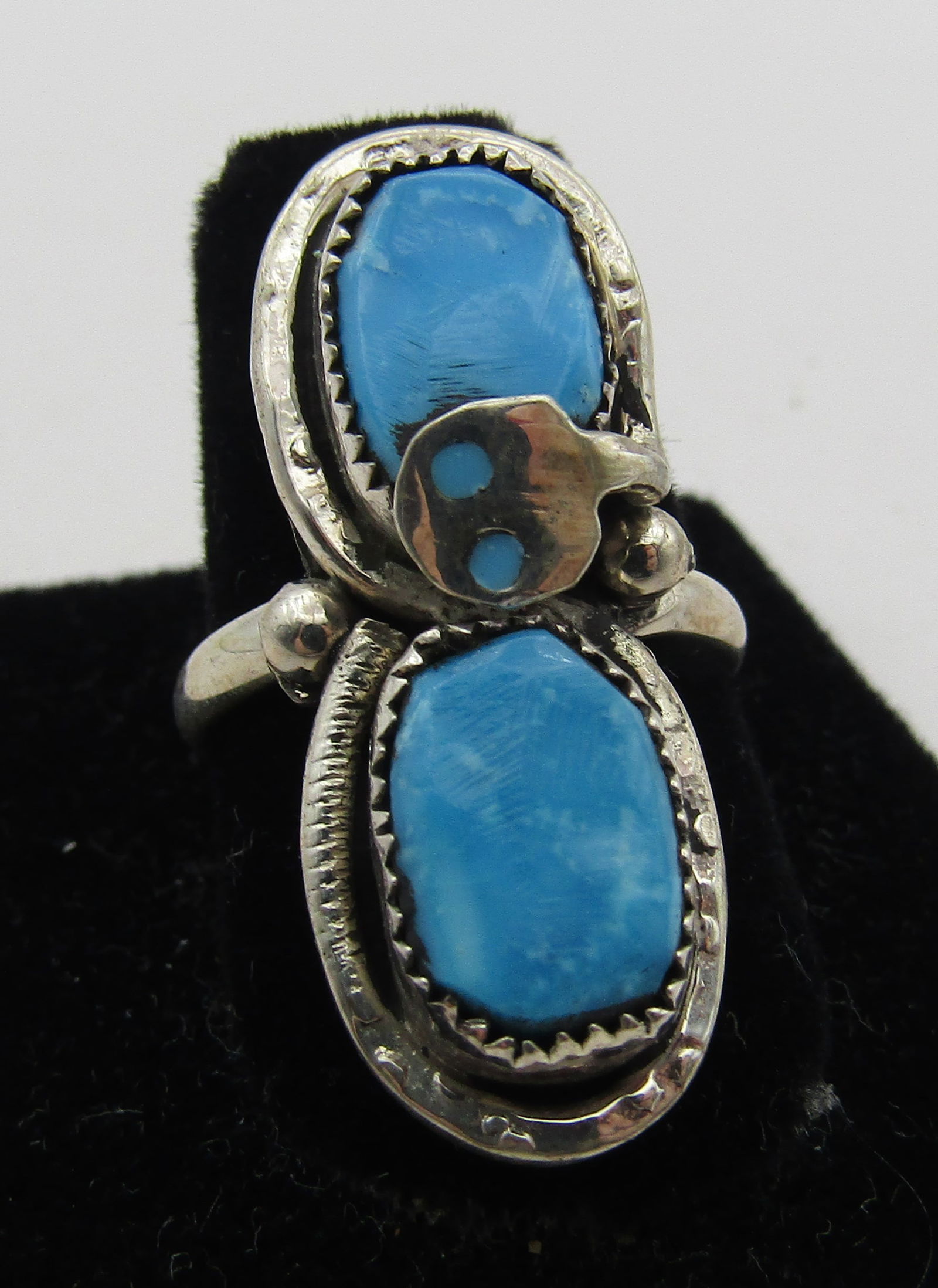EFFIE CALAVAZA TURQUOISE RING STERLING SILVER (1 of 3)