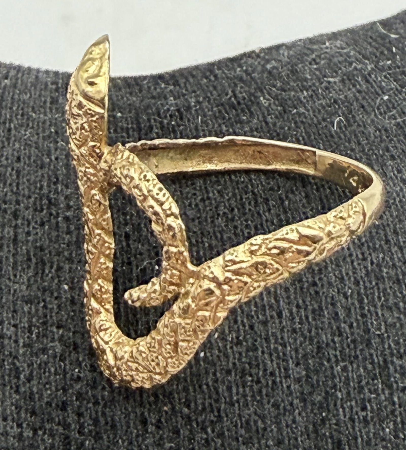 VINTAGE 3/4" 14K SOLID GOLD SNAKE RING - 3