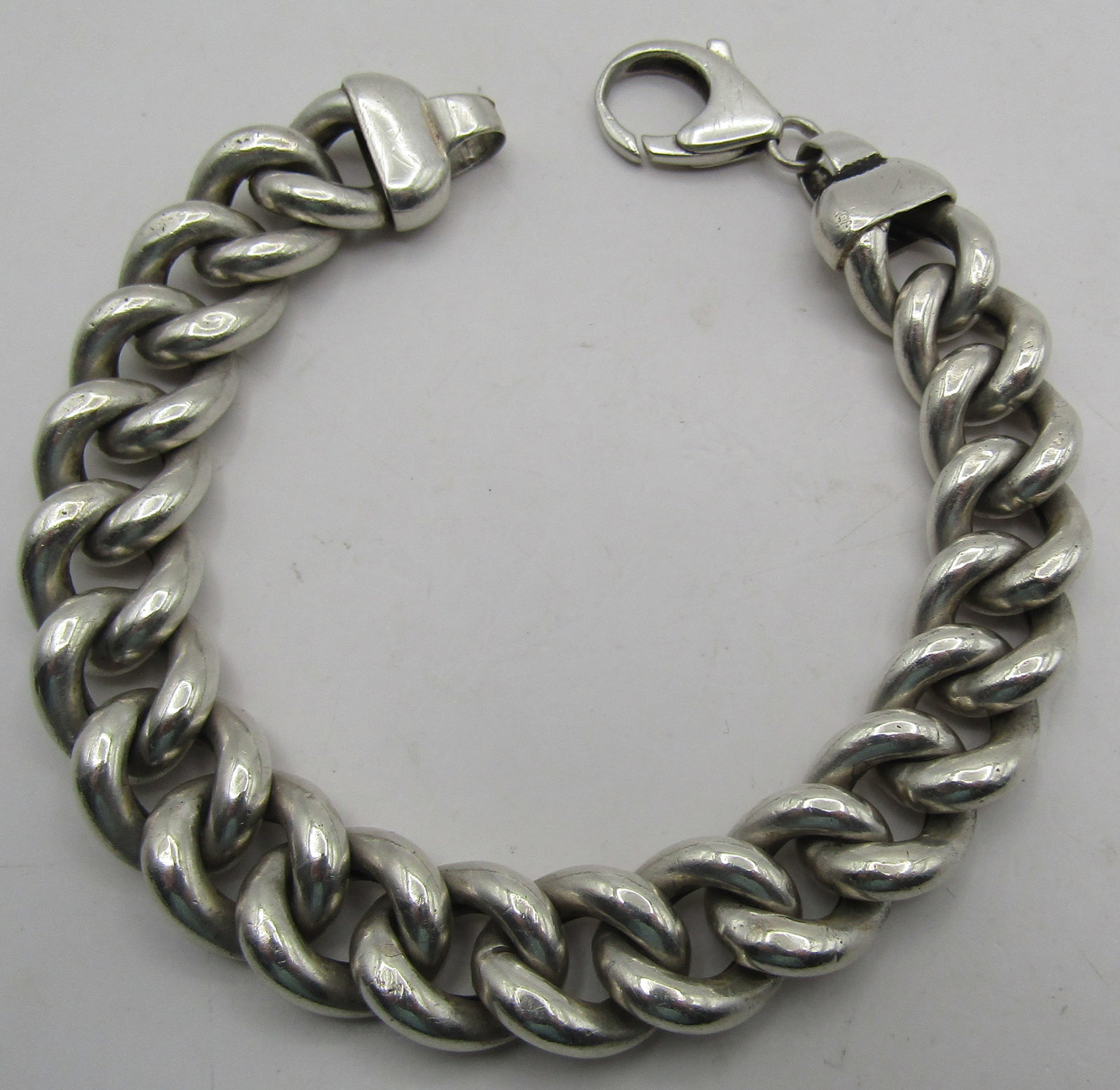 9" LINK CHAIN BRACELET STERLING SILVER 40GRAMS (1 of 3)