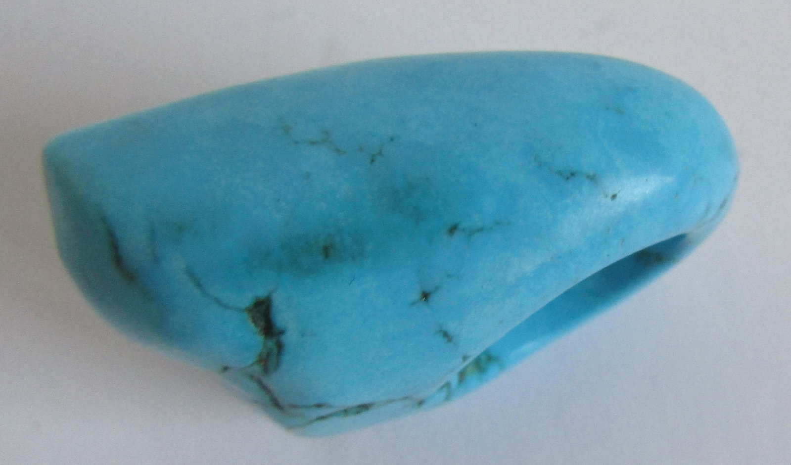SOLID STONE TURQUOISE RING 30GRAMS SIZE 6 1/2 - 5