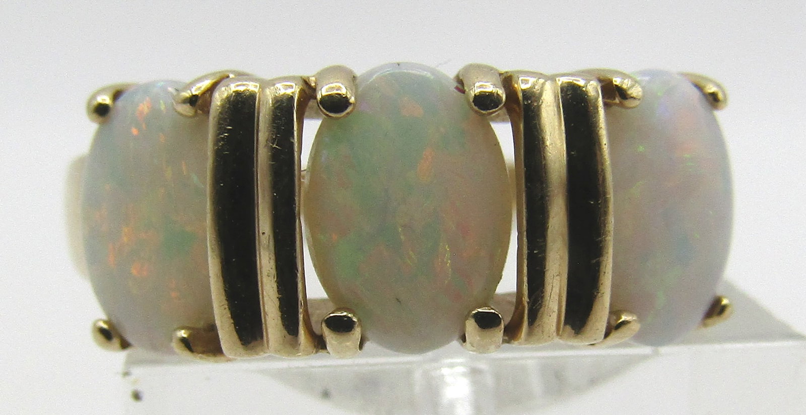 1.5CT FIRE OPAL RING 14K YELLOW GOLD 2.8GRM SIZE 7 (1 of 3)
