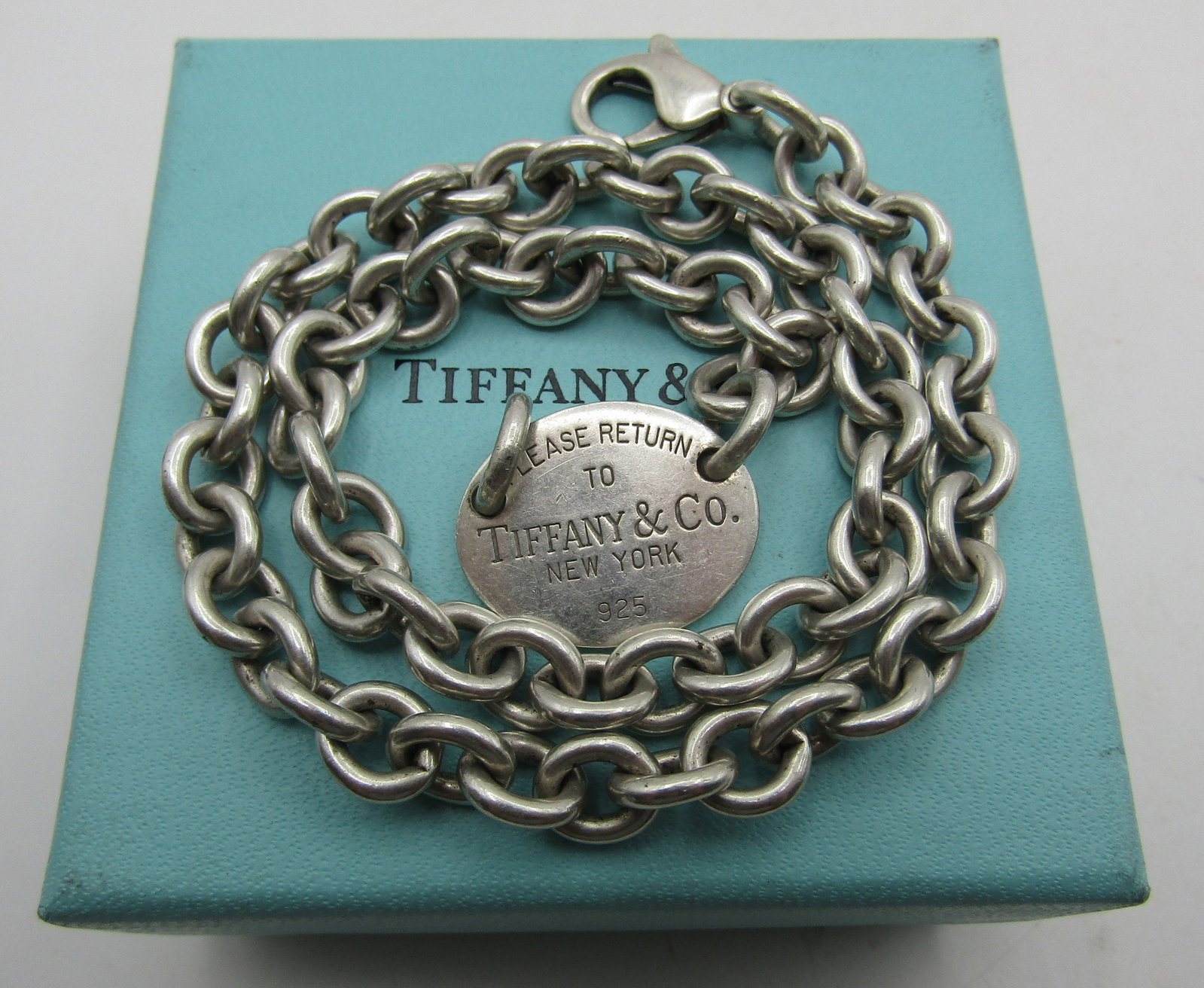 TIFFANY & CO NECKLACE STERLING SILVER 54 GRAM &BOX (1 of 3)