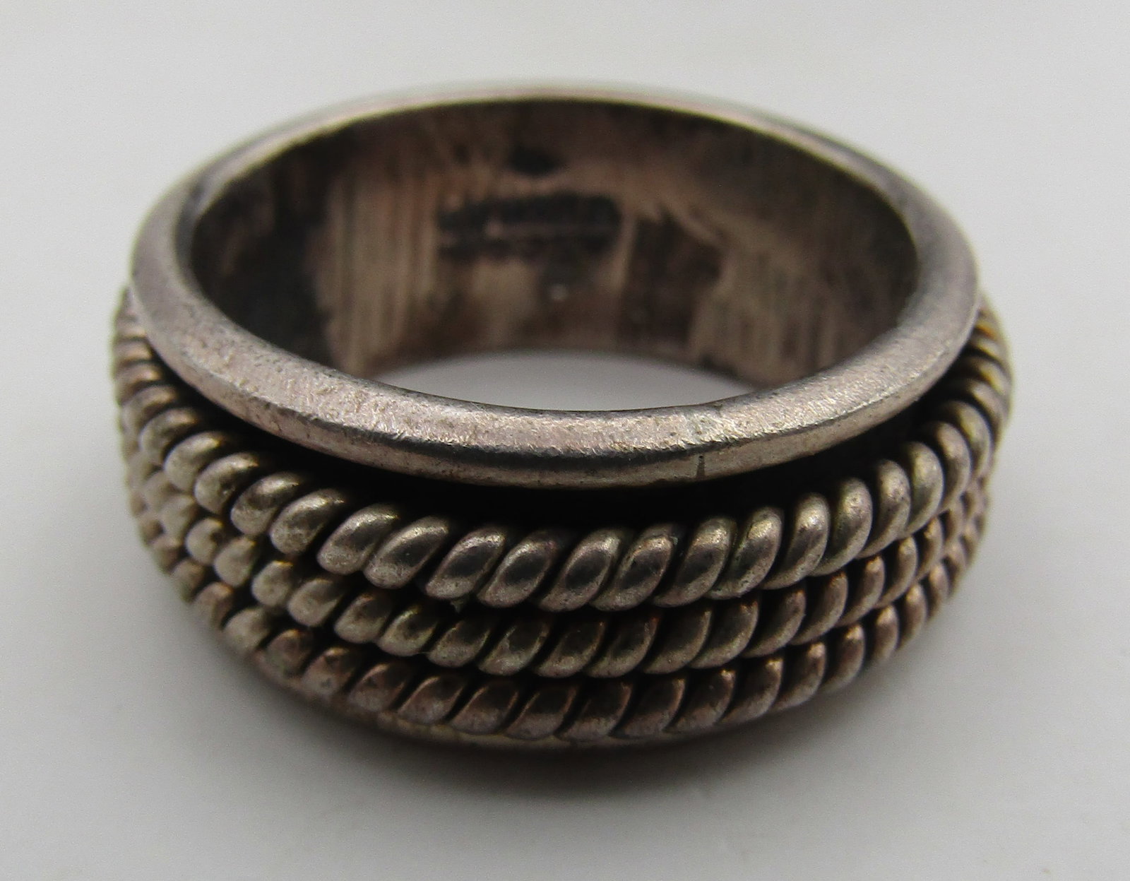 SIZE 9.5 SPINNER BAND RING STERLING SILVER (1 of 4)