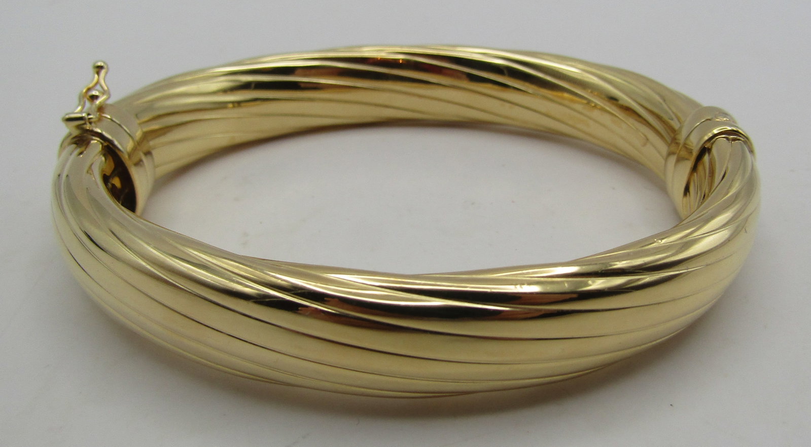 GOLD ON STERLING SILVER BANGLE BRACELET 24GRAMS (1 of 3)