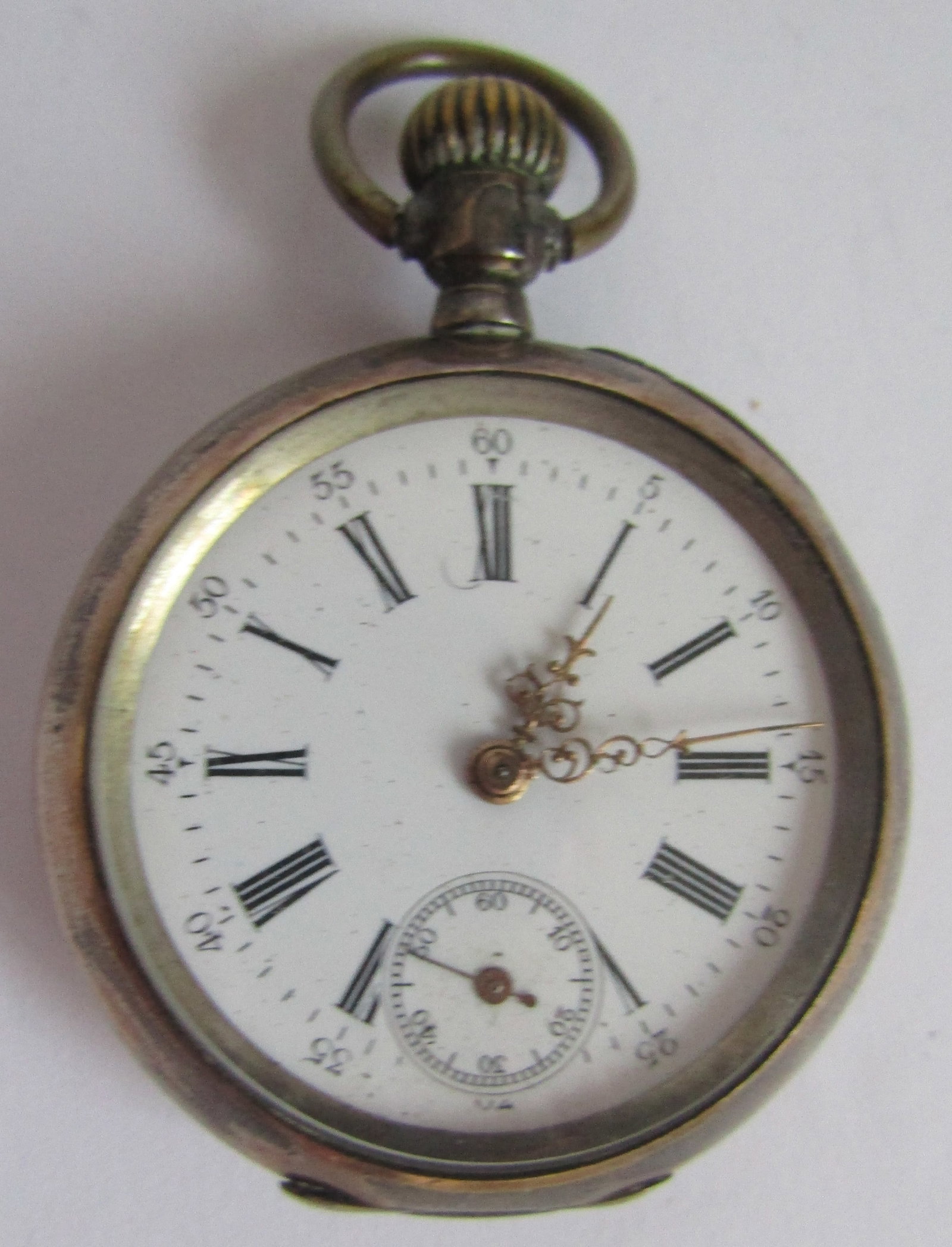 HHH POCKETWATCH GOLD WASH 800 STERLING SILVER (1 of 7)