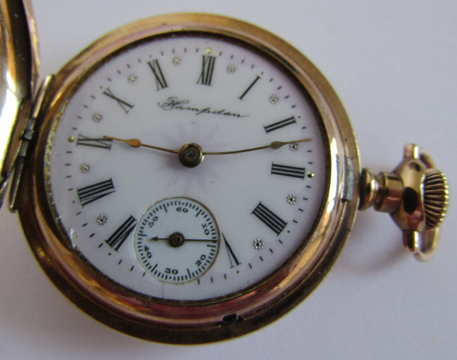 HAMPDEN MOLLY STARK HUNTING CASE POCKETWATCH (1 of 8)