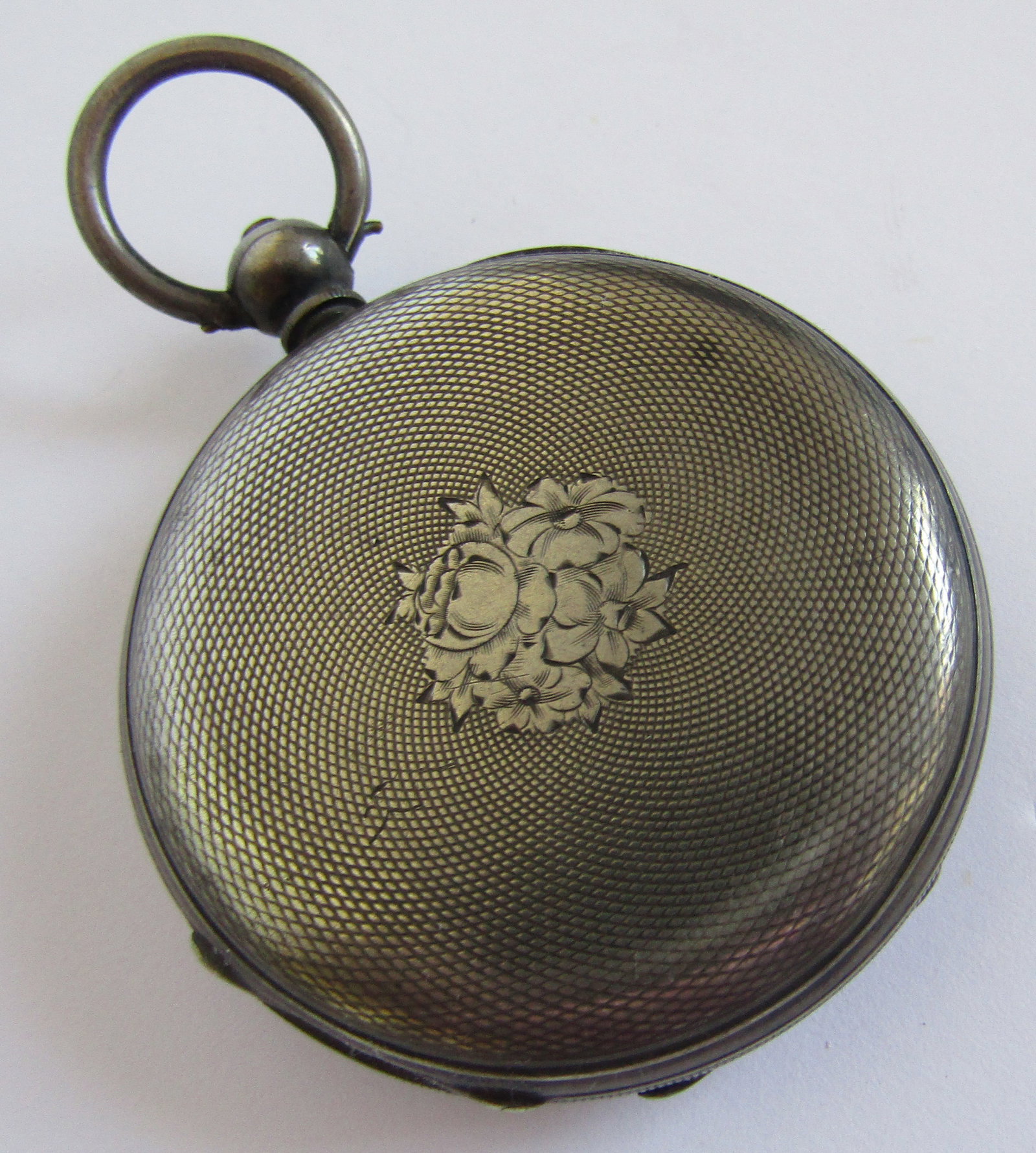 ANTIQUE STERLING SILVER SWISS BOURQUIN POCKETWATCH: LARGE SWISS POCKETWATCH BOURQUIN CHAUX DE FONDS. 55177. 53MM WIDE AND 77 TALL. NOT RUNNING MISSING SECOND HAND AND CRYSTAL, DOES NOT WIND. WEIGHS 106.6 GRAMS. USA SHIPPING USPS $5