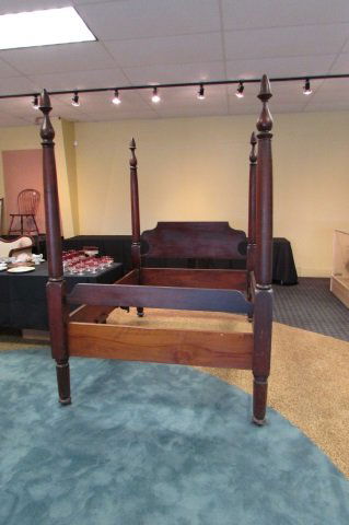 Antique Cherry 4 Post Bed Frame: 78" long 54" wide 82" Tall. 13-7