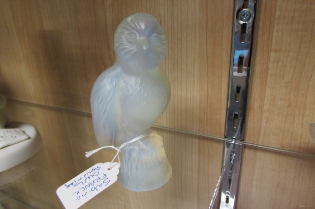 Sabino France Owl Signed & Paper Tag: measure 4". 3-224