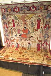 ISFAHAN MUGHAL PICTORIAL PARADISE HUNTING CARPET