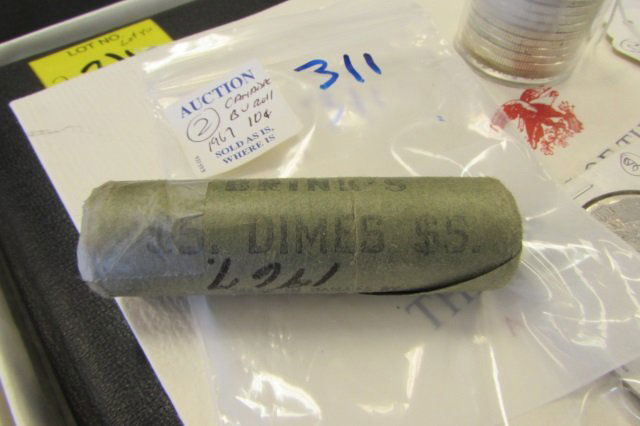 $5 Silver Dimes Canada 1967 BU UNC Roll: 2.0. Total 50 dimes, 5 dollars face in silver coins