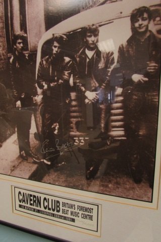 Pete Best Signed Autographed Framed Beatle Picture: 90.3 Signed Pete Best Framed Autograph Beatle Picture at Cavern Club Liverpool. Measures 20 inches by 16 inches. With Certficate of Authenticity on back.