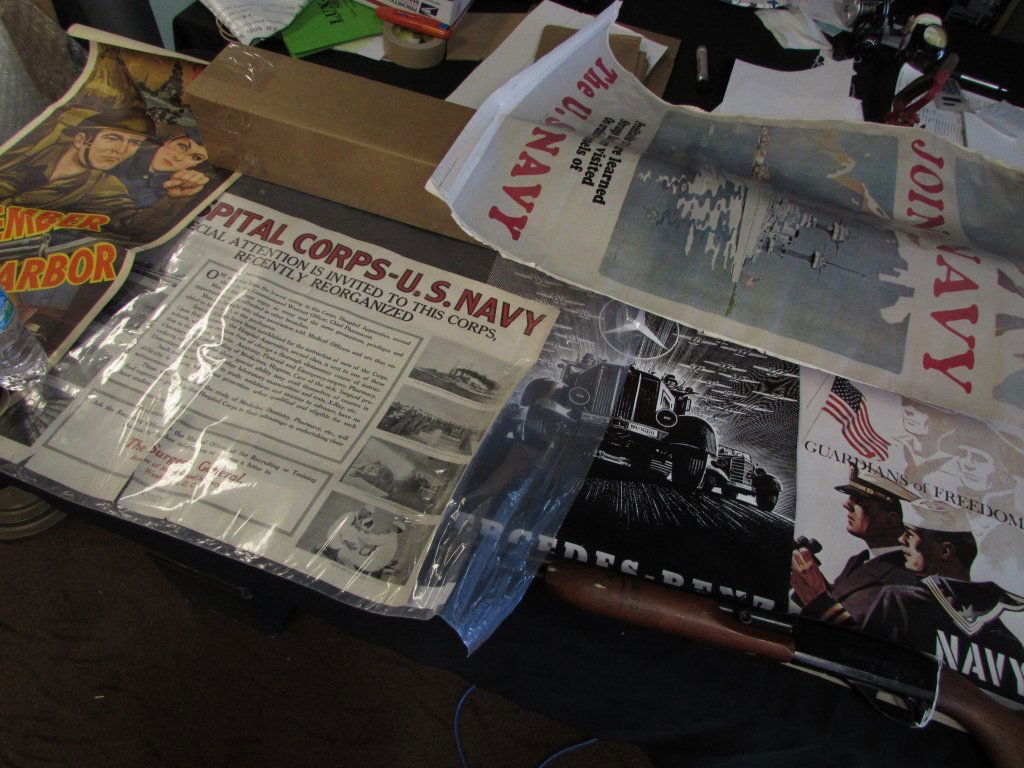 5 PC US Navy Recruiting Poster Lot & WWII Germany: 157.34. Join the us navy, remember pearl harbor, publicity health corps, nazi mercedes-benz poster, great world war II collection.