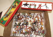 COWBOYS & INDIANS LEAD TOY SOLDIERS LOT HUGE