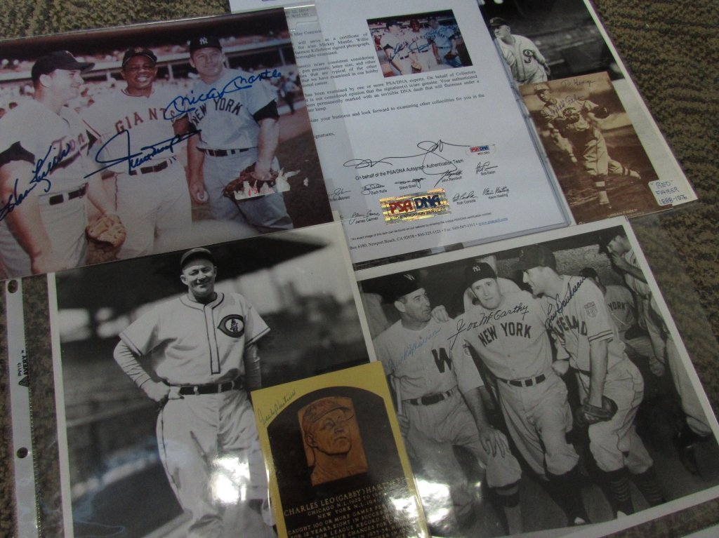 1930's-1970's Baseball Autograph Collection: About 200 signed photos- Mickey Mantle, Satchel Paige, Dizzy Dean, Yastrzemski, Boudreau, Red Faber, Goose Goslin & more. This great collection came from a baseball fanatic who lived near Cooperstown 