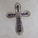 1CT AMETHYST & DIAMOND CROSS 14K GOLD PENDANT