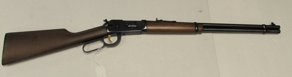 WINCHESTER 94 AE 30-30 RIFLE: 2.0 WINCHESTER MODEL 94AE 30 - 30 WIN. CALIBER LONG GUN. LEVER ACTION, SIDE EJECT, WOOD STOCK & FOREARM, SYNTHETIC WINCHESTER BUTTPLATE, GOLD TONE TRIGGER, DOVETAIL FRONT, ADJUSTABLE REAR SIGHTS, MANU