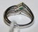 .50CT EMERALD .15CT DIAMOND RING 10K WHITE GOLD - 2