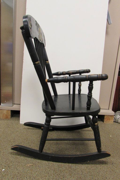 RAMSDELL MUSICAL ROCKING CHAIR ANTIQUE WOOD