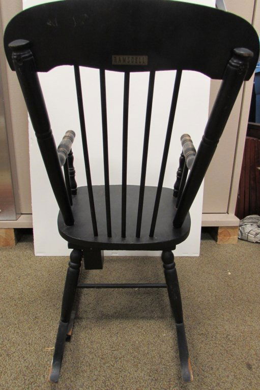 RAMSDELL MUSICAL ROCKING CHAIR ANTIQUE WOOD
