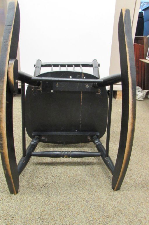 RAMSDELL MUSICAL ROCKING CHAIR ANTIQUE WOOD