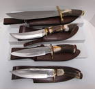 KNIVES WHITETAIL CUTLERY LEATHER SHEATHS STAG