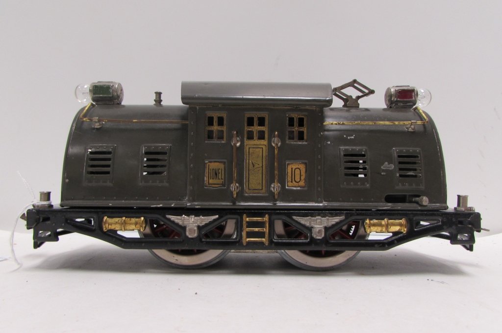 LIONEL LOCOMOTIVE #10 0-4-0 1926 PEACOCK PRE-WAR: 48.62 LIONEL TOY TRAIN PREWAR C. 1926. BL FRAME, STANDARD GAUGE, C-7. 11" LONG.