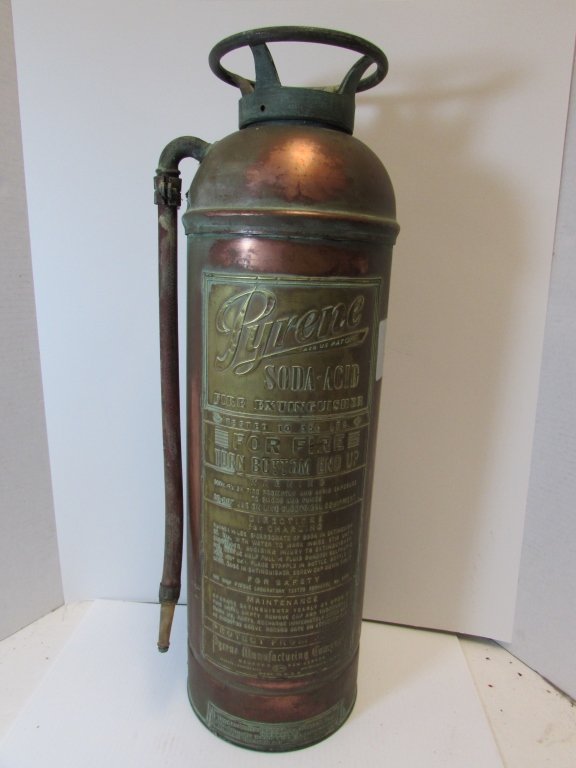 PYRENE FIRE EXTINGUISHER BRASS COPPER SODAACID