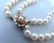 2 STRAND CULTURED PEARL 22" NECKLACE 14K GOLD
