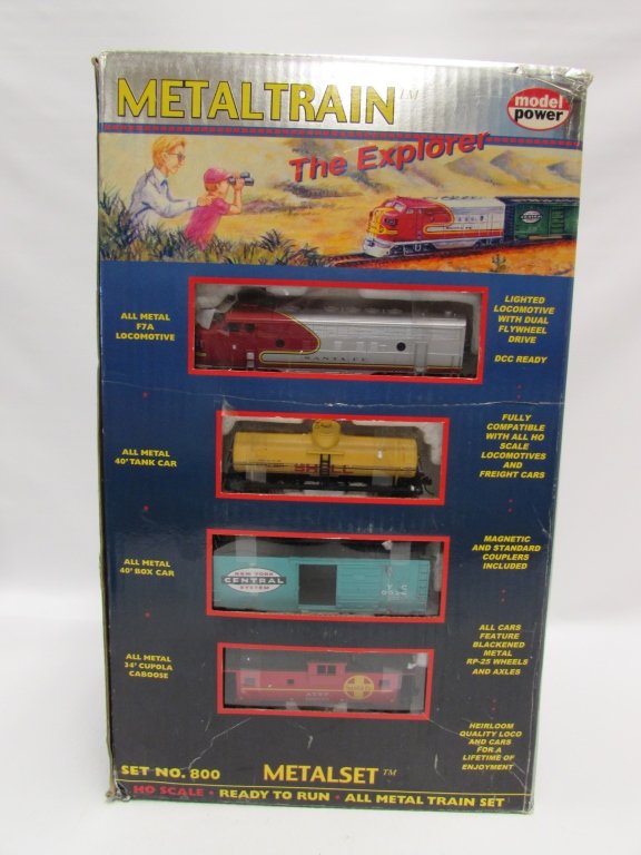 Model power store metal train