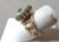 EMERALD DIAMOND RING 10K GOLD SIZE 7 - 2
