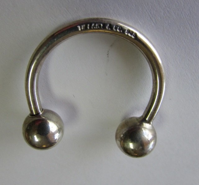 TIFFANY & CO KEYRING STERLING SILVER KEY RING: EXCELLENT CONDITION