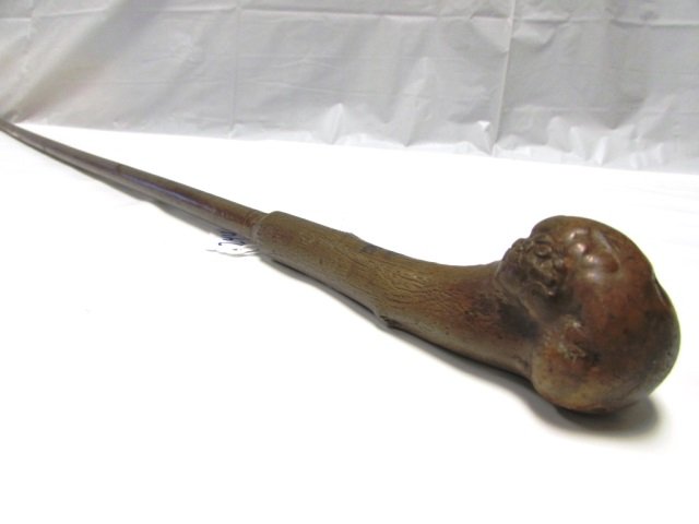 WOOD ROOT CANE ANTIQUE PARISOL WALKING STICK: ANTIQUE WOOD WALKING CANE. 36 3/8" TALL. GOOD CONDITION.