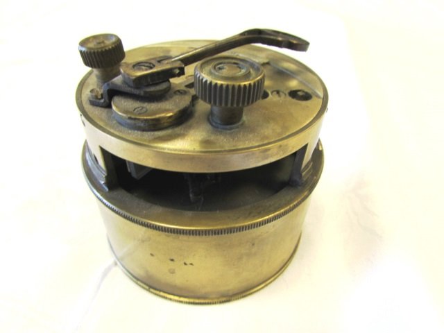 A HOBBS PORTABLE SEXTANT COMPACT BRASS NAUTICAL: A. HOBBS PORTABLE SEXTANT. 1.5" TALL, 3" WIDE.