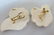 LAPIS LAZULI IVORY EARRINGS 14K GOLD 1 5/8" - 2