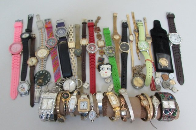 50+ WATCH MICKEY MOUSE PULSAR BULOVA WRIST POCKET: ARMITRON TWEETY, DISNEY LORUS, SEIKO, JEANNERET, FOSSIL, WALTHAM, HAMILTON, LONGINES, CHICO, KELBERT, WITTNAUR, PLUS MANY OTHERS