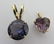 2 PENDANTS 14K GOLD AMETHYST & ALEXANDERITE CHARM