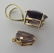2 PENDANTS 14K GOLD AMETHYST & ALEXANDERITE CHARM - 2
