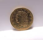 1834 RARE US EARLY CLASSIC 5 DOLLAR GOLD COIN AU-BU