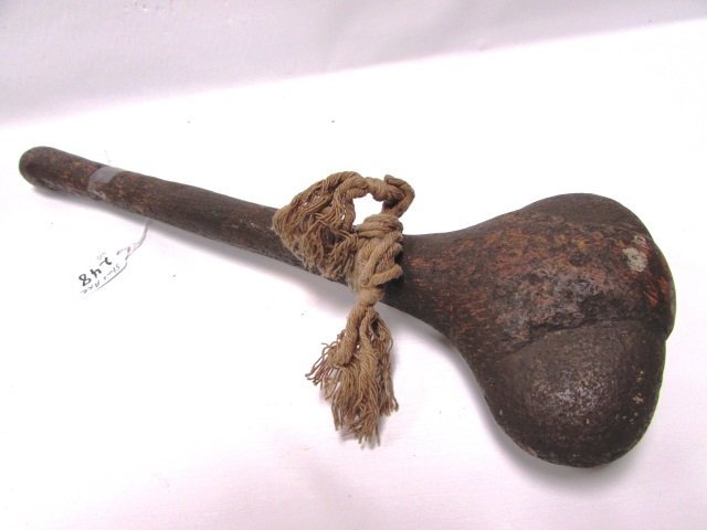 PREHISTORIC STONE BATTLE AXE CLUB (1 of 5)