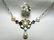STERLING SILVER PEARL TOPAZ GARNET RING NECKLACE