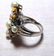 STERLING SILVER PEARL TOPAZ GARNET RING NECKLACE - 2