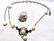 STERLING SILVER PEARL TOPAZ GARNET RING NECKLACE - 4