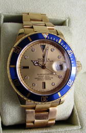 18K GOLD ROLEX SERTI SUBMARINER