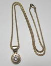 1.2CT DIAMOND 14K GOLD NECKLACE CHAIN PENDANT