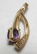 1.5CT AMETHYST SLIDE PENDANT 14K GOLD CHARM NECK - 2