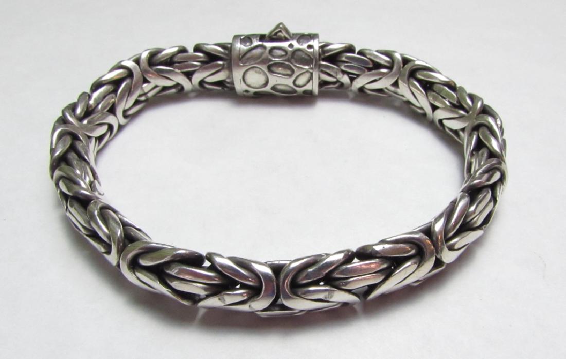 JOHN HARDY STERLING SILVER BRACELET 62 g 8": GENUINE JOHN HARDY STERLING SILVER BRACELET. 8" LONG, 7/16" WIDE. (US SHIPPING FOR THIS ITEM IS $5).