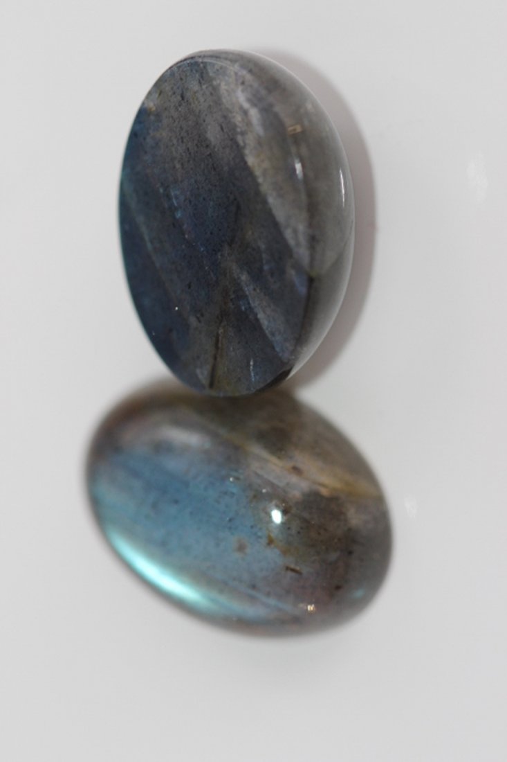 Natural Labradorite Cabochon Set: Natural Labradorite Cabochon 2 Stones Multi Color 27.80cttw 18x13 Oval, Can be Set or Kept as Collection Stone, Great Gift for Kids