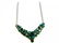 Sterling Silver .925 Emerald Beryl Necklace ctw