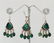 Sterling Silver .925 Emerald Beryl Earring and Pendant